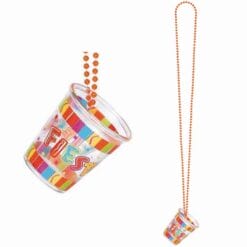 Fiesta Shot Glass On Chain Necklace 20"