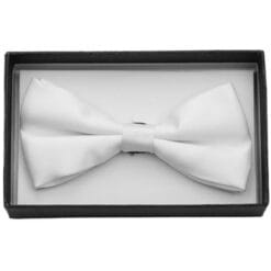 White Satin Bowtie