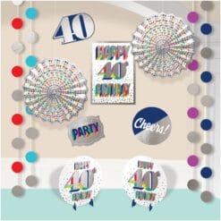 Here's To 40 Birthday Room Decor Kit