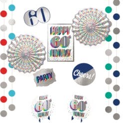 Happy 60th Bday Room Decorating Kit