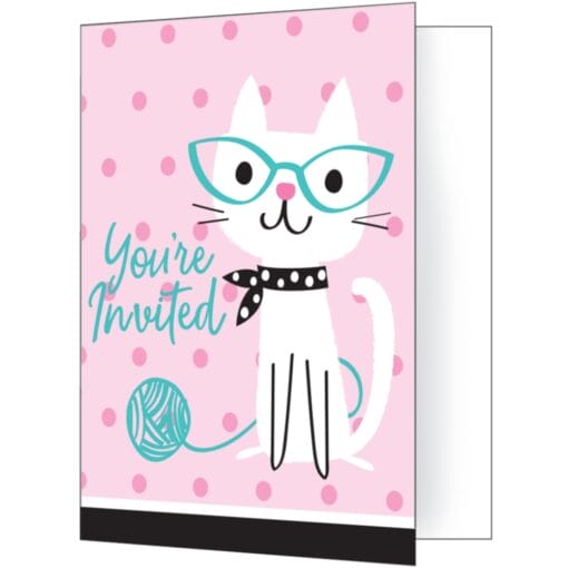 Purr-Fect Party Invitations 8Ct