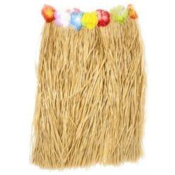 Grass Skirt w/Habiscus Flowers