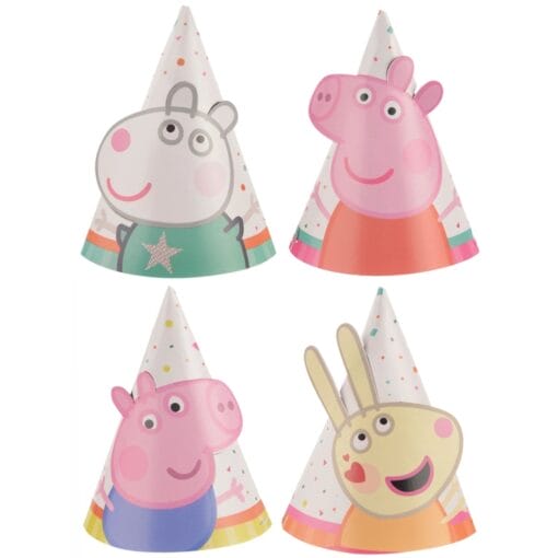 Peppa Pig Confetti Party Mini Party Hats 8Ct