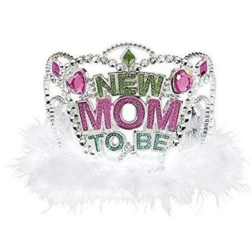 Mom To Be Tiara With Marabou