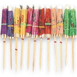 Cocktail Umbrella Picks 4" 12CT