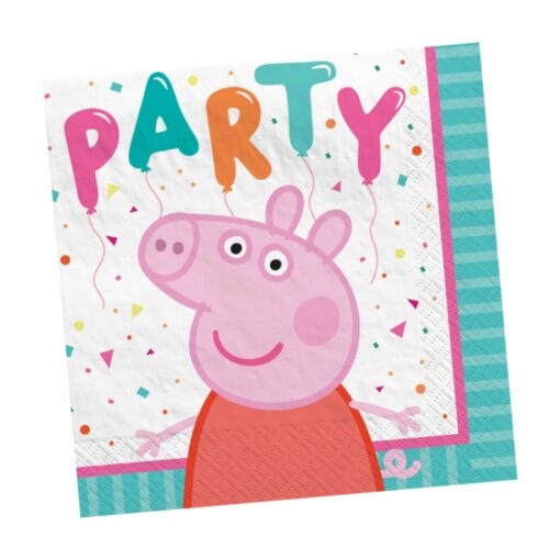 Peppa Pig Confetti Party Napkins Beverage 16Ct