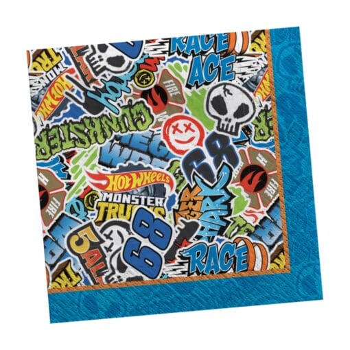 Hot Wheels Monster Trucks Napkins Lunch 16Ct