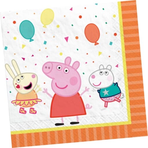 Peppa Pig Confteti Party Napkins Lunch 16Ct