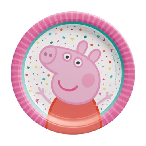 Peppa Pig Confetti Party Plates 7&Quot; 8Ct