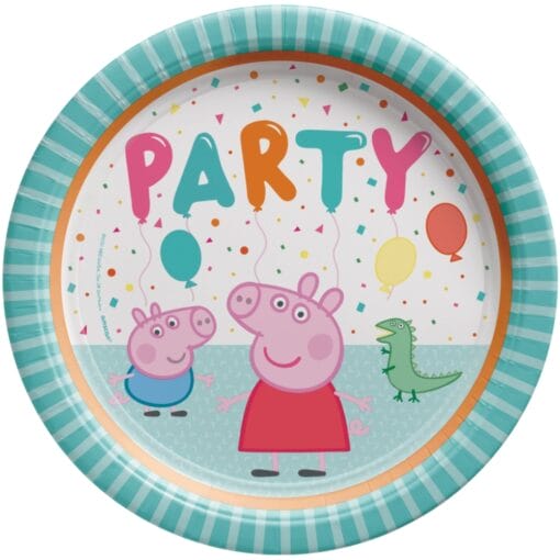 Peppa Pig Confetti Party Plates 9&Quot; 8Ct