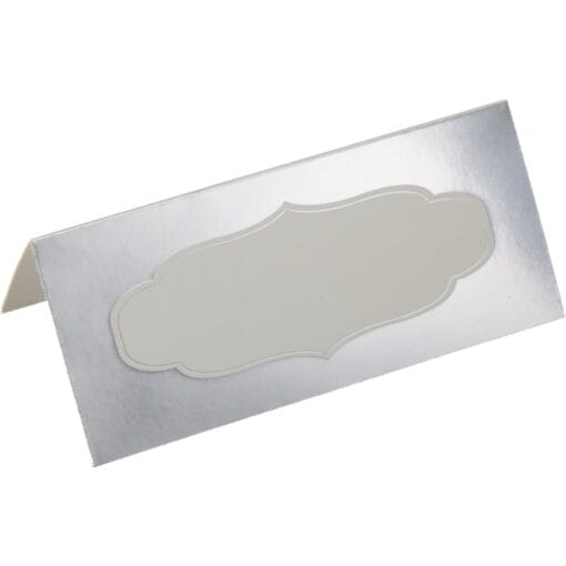 Silver Foil Place Cards 72Ct