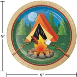 Camp Out Plates Round 9" 8CT