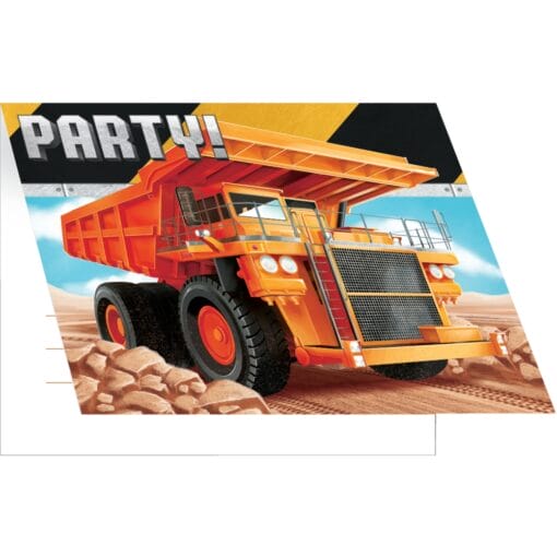 Big Dig Construction Invitations 8Ct