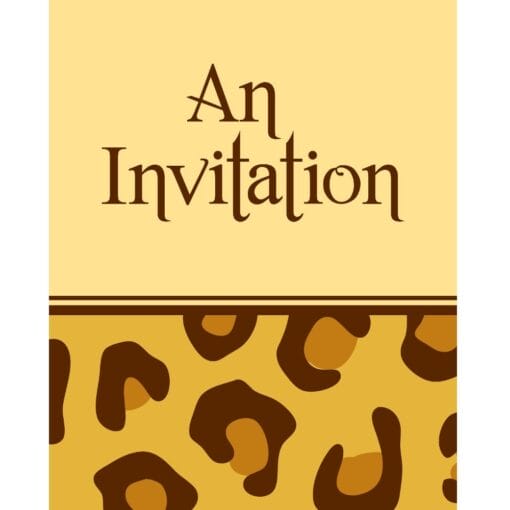 Leopard Print Invites 8Ct