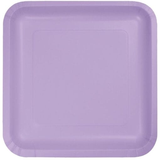 Lavender Plate Paper Sqr 7&Quot; 18Ct