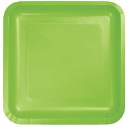 Fresh Lime Plate Paper SQR 7" 18CT