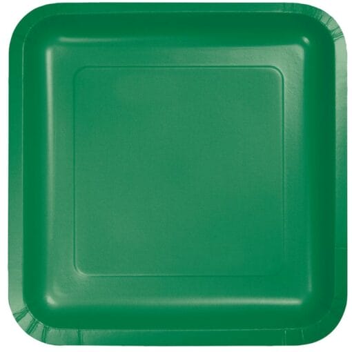 E Green Plate Paper Sqr 7&Quot;