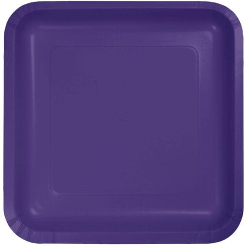 Purple Plate Paper Sqr 9&Quot; 18Ct