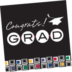 Mod Grad Napkins Lunch 3P 16CT