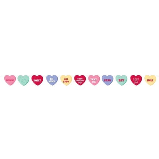 Banner Ribbon Candy Hearts