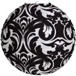 Ever After Paper Lantern White/Black 12"