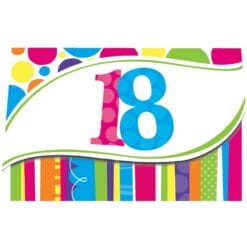 Bright & Bold Invitations 18yo 8CT