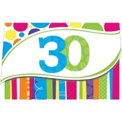 Bright & Bold Invitations 30yo 8CT