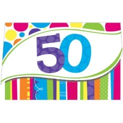 Bright & Bold Invitations 50yo 8CT