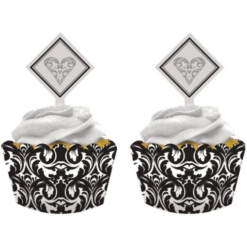 Ever After Cupcake Wraps W/Picks 12Ct