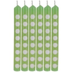 Fresh Lime w/Dots Candles 12CT