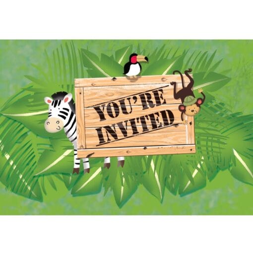 Safari Adventure Invitations 8Ct