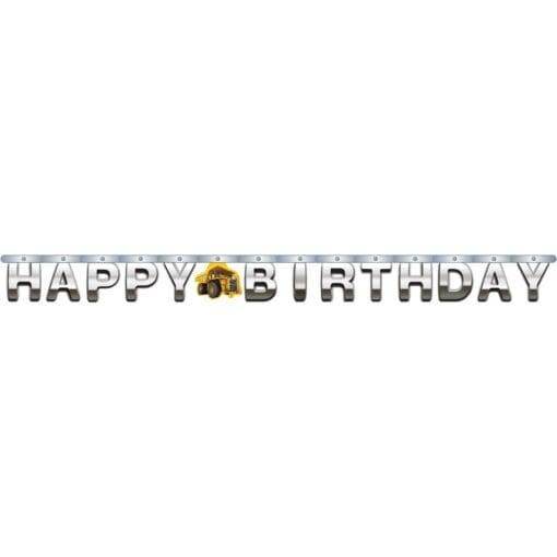 Construction Zone Large Birthday Banner