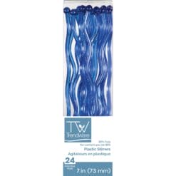 Translucent Blue Plastic Stirrers 24CT