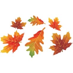 Parchment Leaves Cutouts Small 12CT