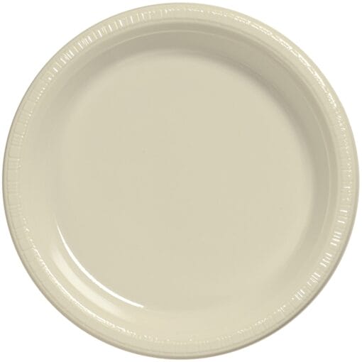 Ivory Plate Plastic 7&Quot; 20Ct