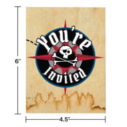 Pirate's Map Invitation, Treasure Map
