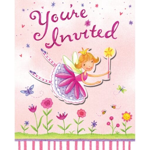 Garden Fairy Invites Fld 8Ct