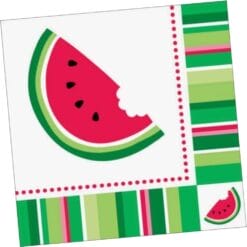 Watermelon Stripe Napkins Lunch 18CT