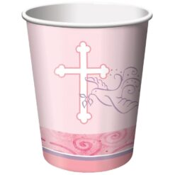 Faithful Dove Pink Cups Hot/Cold 9oz 8CT