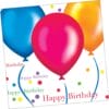 Birthday Balloons Napkins Lunch HBD 18CT