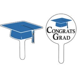 Blue Grad Cupcake Picks 24CT