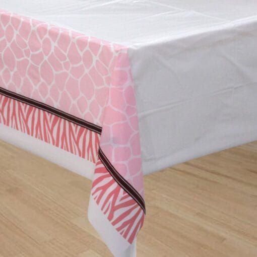 Wild Safari Pink Tablecover Pl 54X108