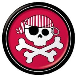 Pirate Parrty Plates 7" Red 8CT