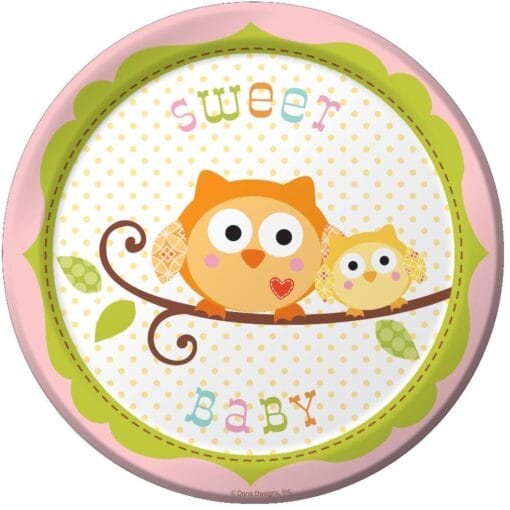 Happi Tree Girl Plates Paper 7&Quot; 8Ct