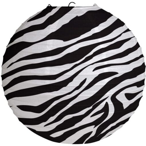 Zebra Print Paper Lantern 12&Quot; 1Ct