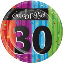 Milestone Plates Paper 30yo 7" 8CT