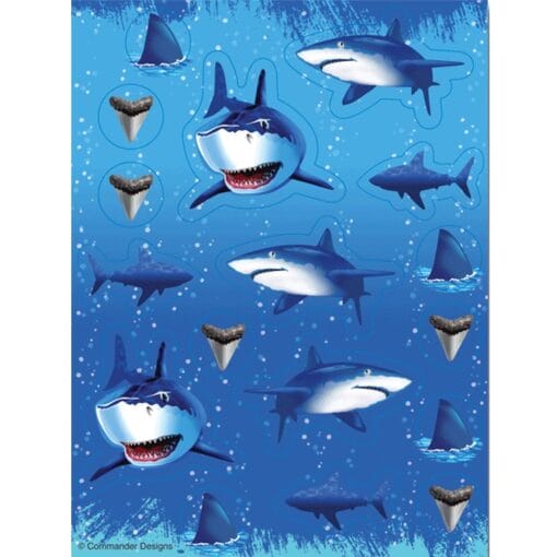 Shark Splash Stickers 4-Sheets