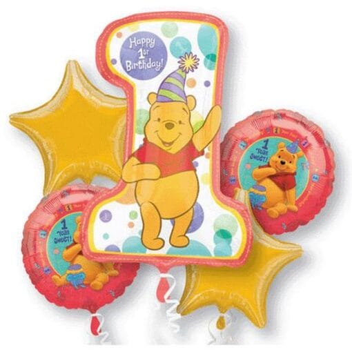 Bqt Pooh 1St Bday 5Pcs