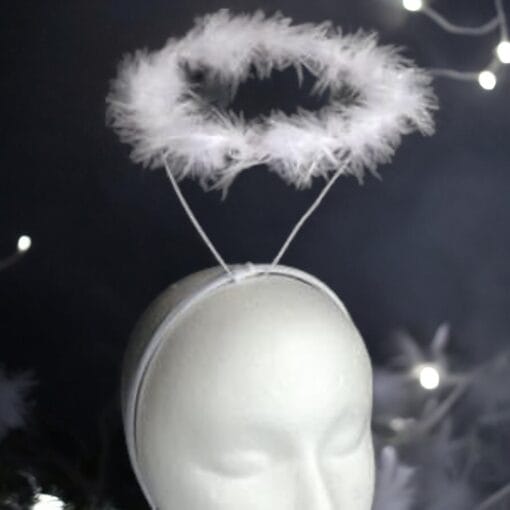 Halo Feather White W/Head Band