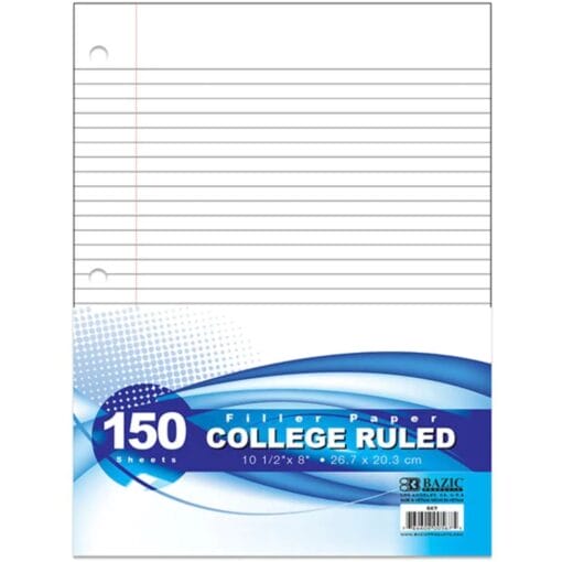 Filler Paper College Ruled 150 Sheets